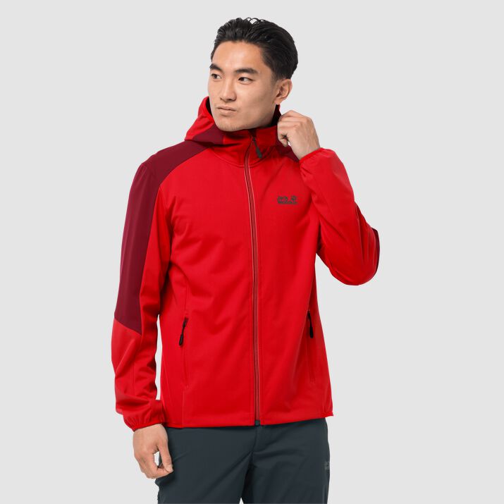 Chamarra Cortavientos Jack Wolfskin Go Hike Hombre Rojos Mexico-7851269